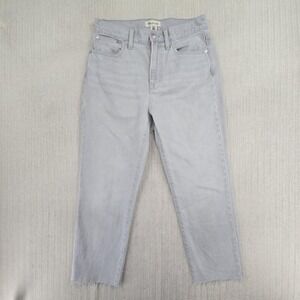 Madewell Jeans‎ Womens 27 Gray The Perfect Vintage Straight Cropped Denim